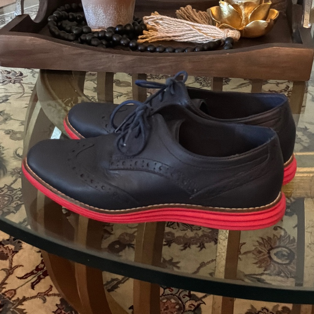 Cole Haan Black Oxfords with Red Sole